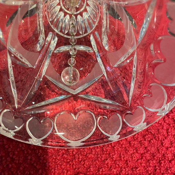 Vintage Lead Crystal Heavy Hearts Dinner Bell Price Creation Made In W Germany. - Picture 5 of 5